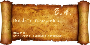Butár Alexandra névjegykártya